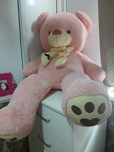 Böyük ölçülü plyuş ayı oyuncağı - Rəng: açıq çəhrayı - Material