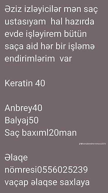 sharp soyuducu servis: Qadın saç ustaları | Keratin — 3