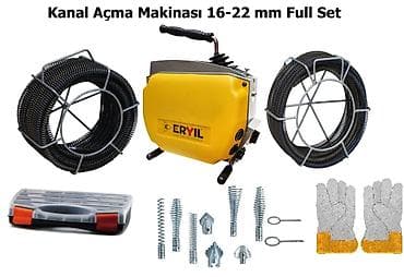 набор инструментов: **Kanal açma maşını 16–22 mm Full Set** Peşəkar kanalizasiya və boru — 2