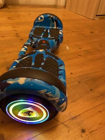 Elektrikli hoverboard (segway) – mavi kamuflyaj dizayn Yeni kimidir — 2