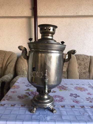 şambo nədir: İşlənmiş Od Samovar, 5 l, Pulsuz çatdırılma — 1