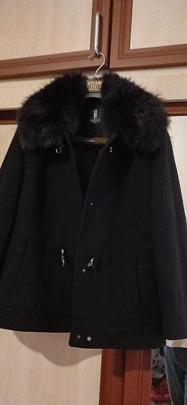 dsx çevik forma: Qara qadın palto - Model: qısa palto/kaban üslubu - Rəng: tam qara - — 10