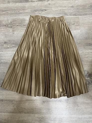 Миди Юбка, Zara, Атлас, M — 1