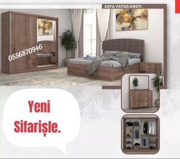 metbex skaf: İkinəfərlik çarpayı, Dolab, Termo, 2 tumba, Azərbaycan, Yeni — 20