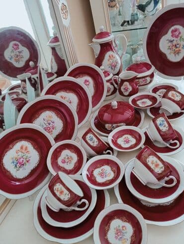 qaşıq naboru: Çay dəsti, Farfor, 6 nəfərlik, Almaniya — 1