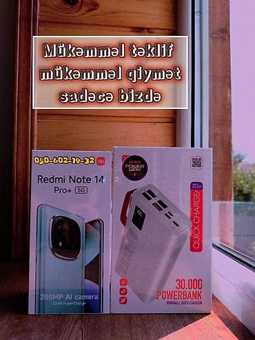 Redmi Note 13 Pro+, 256 GB, rəng - Ağ, İki sim kartlı, Sənədlərlə, Düyməli