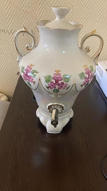 miss samovar: Porselen çay samovarı – dekorativ kranlı - Material: yüksək — 3