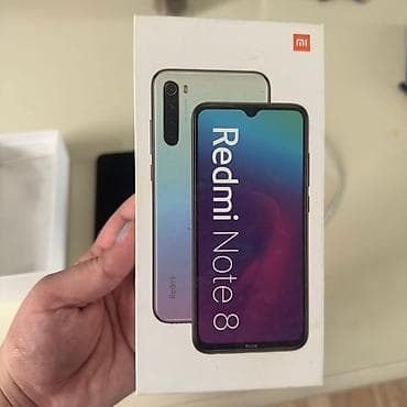 islenmis telefon ucuz: Redmi Note 8, 128 GB, rəng - Qara, Barmaq izi — 5