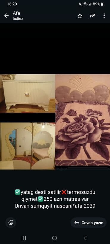 yataq dosekleri: Təknəfərlik çarpayı — 1