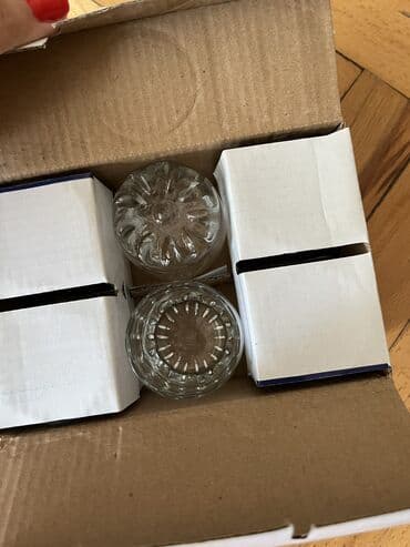 dest qab: Rümkalar, rəng - Ağ, Şüşə, 6 ədədli dəst — 4