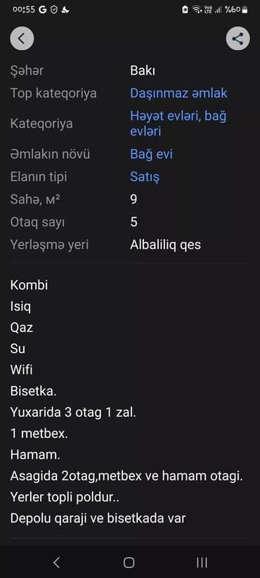 ag evler: 3 otaqlı, 6 kv. m, Kredit yoxdur, Orta təmir — 8