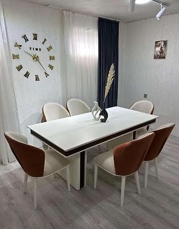 baxça stolu: Qonaq otağı üçün, Açılmayan, Dördbucaq masa, 6 stul — 1