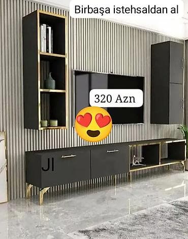 Yeni, Düz TV altlığı, Polkalı, Laminat