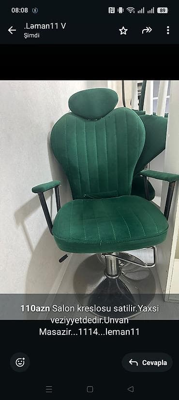 *110azn* Salon kreslosu satilir.Yaxsi veziyyetdedir.Unvan