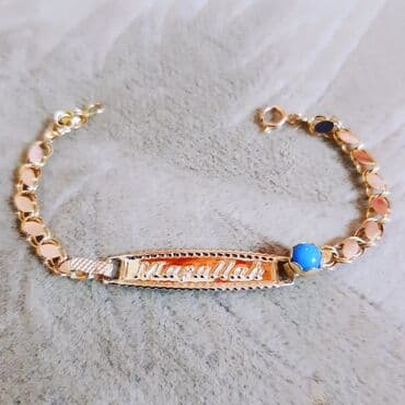 tək qaş: Bilərzik, Sarı qızıl, 585 Əyar, 191 g — 3