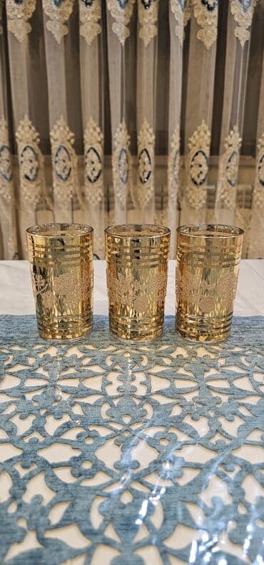 coca cola set serpi: Qədəhlər, rəng - Qızılı, 6 ədədli dəst, 250 ml — 1