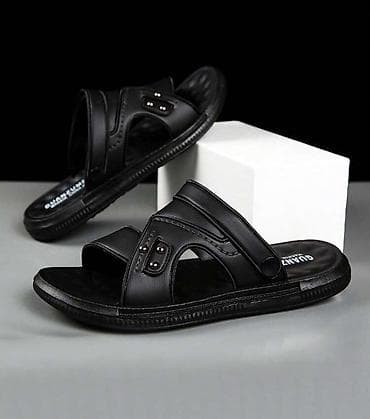 ucuz sepler: Tezedir,Geyinilmeyib,Kişi üçün qara rəngli slayt tipli sandal - — 1