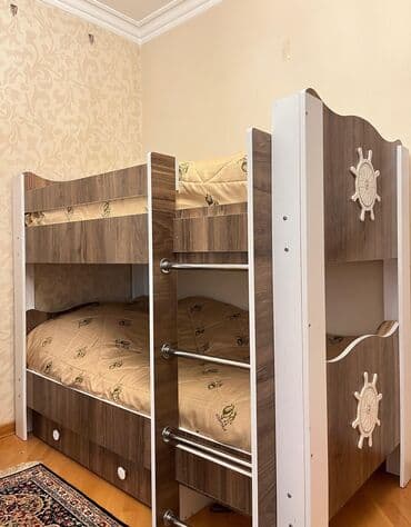 офисная мебель: Oğlan və qız üçün, Yeni, 2 təknəfərlik çarpayı, Dolab — 3