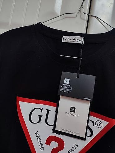 geyim kişi: Futbolka, Guess, Standart, rəng - Qara — 5