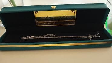 Gümüş kolye — “X” hərfi asqılı - Zərif, incə zəncir və böyük “X” — 4