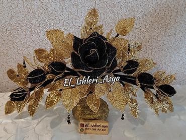 bambuk gülü: GÜLLƏR muncuqdan el ishi/sifarishle hazirlanir/daimi solmayan özel — 9