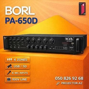 Mikrofonlar: BORL PA-650D – İctimai elan və zonalı səs yayımı üçün peşəkar — 1