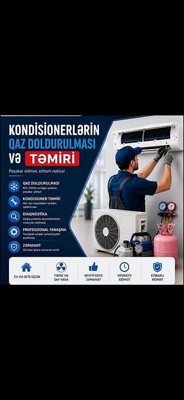 Kondisionerlərin qaz doldurulması və təmiri Peşəkar xidmət, etibarlı