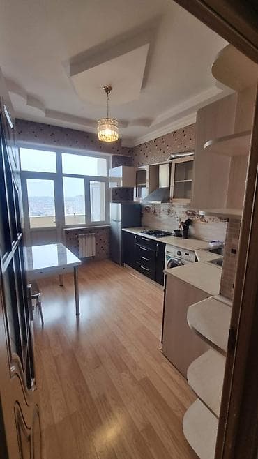 nizamide kiraye evler: 2 otaqlı mənzil – geniş və işıqlı planlama evi. içində mebiler var — 2
