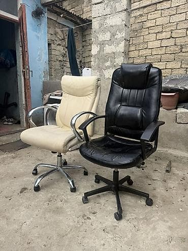 Ofis masaları: Təkərli, Qolları tənzimlənmir, Süni dəri — 1