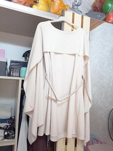 Bej rəngli qadın tunik/pelerin-köynək - Zərif, axıcı materialdan at lalafo.az Bej rəngli qadın tunik/pelerin-köynək - Zərif, axıcı materialdan