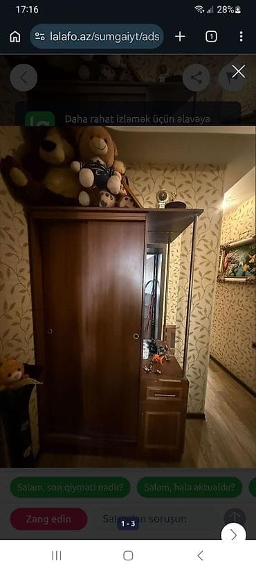 taxta rəf: 2 qapılı, Güzgülü, Qəhvəyi, Digər material, Kupe, Düz dolab — 1