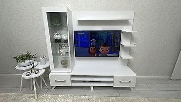 stent: Düz TV altlığı, Polkalı, Şüşəli — 1