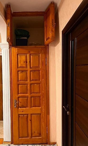 taxta qapi temiri: Təbii ağacdan hazırlanmış daxili qapı və üst dolab dəsti - Material — 3