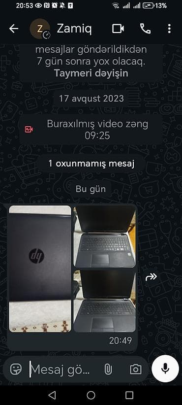 HP noutbuk - Brend: HP - Korpus: qara rəng, HP loqolu - Klaviatura