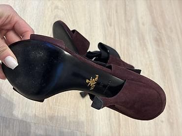 qadın ayaqqabılar: Prada qadın yüksək daban ayaqqabısı - Model: Açıq burunlu, kəsikli — 3