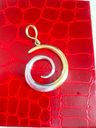 qizil pandora: İkirəngli spiral asma (kulon) - Dizayn: İkiqat spiral forma – xarici — 3