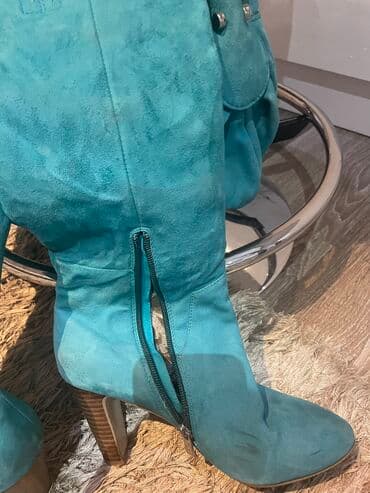 черные мужские сапоги: Ботфорты, Размер: 37, Б/у — 6