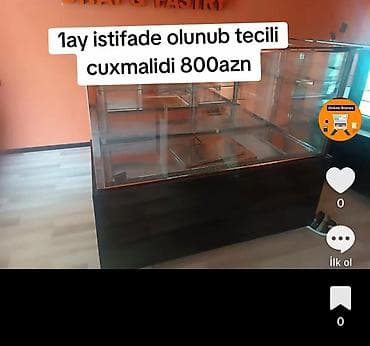 Şüşə vitrinli soyuducu piştaxta - Şirniyyat, desert, qəlyanaltı və — 1
