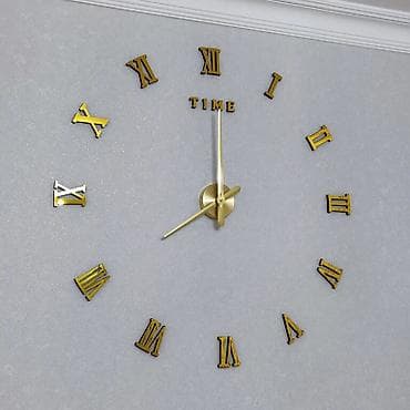 vinil divar: Rum rəqəmli dekor saat. Diqqət — 1