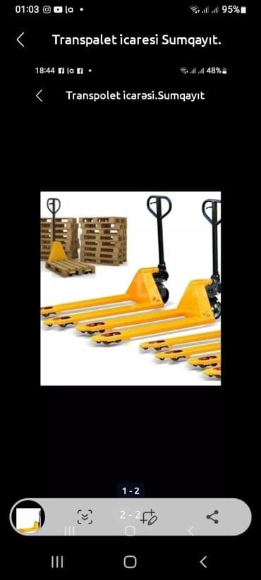 İnformatika: Transpalet icarəsi Sumqayıtda — 2