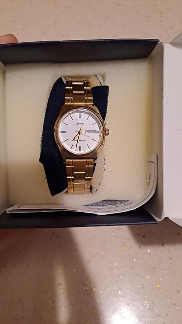 saat gence: CASIO qadın qol saatı – model MTP-V006G-7BUDF, təzədir istifadə — 1