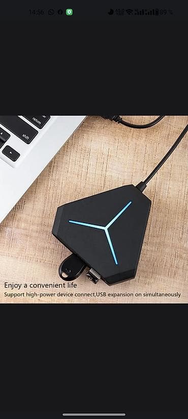 fləş kart: USB 3.0 çoxfunksiyalı HUB və kart oxuyucu • Üçbucaqlı dizaynlı kompakt — 1