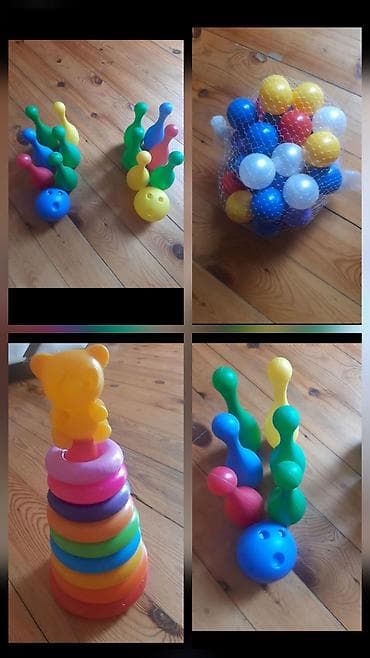 Hamısı birlikdə 14 manat yeni kimidi - Rəngarəng plastik boulinq