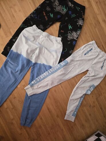 Джинсы и брюки: Uşaq üçün 4 ədəd şalvar dəsti - 2 ədəd idman şalvarı, DeFacto. Açıq — 2