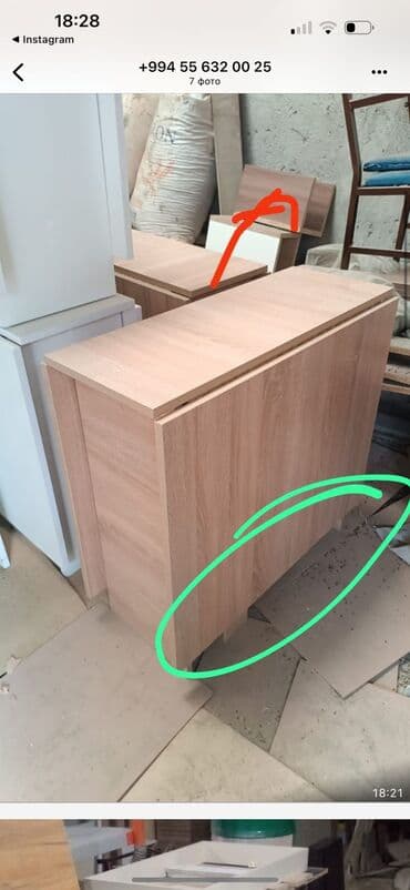 balkon ucun stol: Yeni, Açılan, DSP, Dördbucaq masa — 1