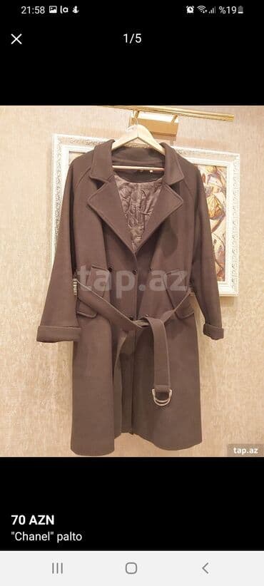 loreta palto: Chanel Xakki yasil reng palto. Cox az geyilib — 2