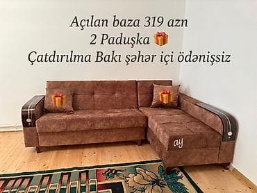 Künc divan, Yeni, Açılan, Bazalı, Parça, Şəhərdaxili pulsuz çatdırılma