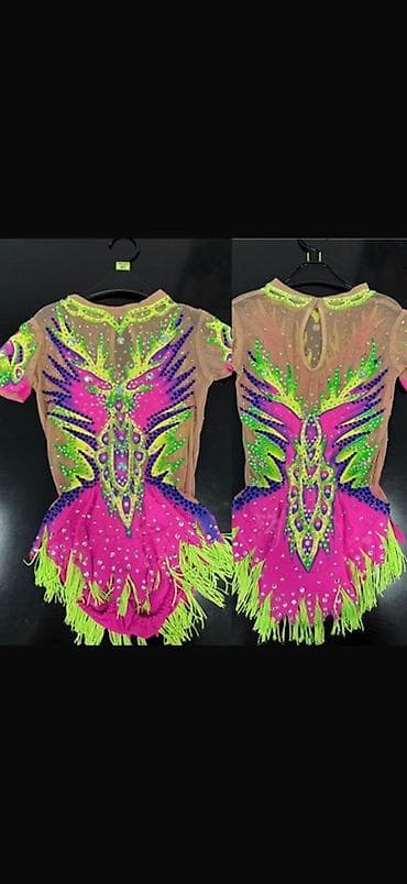 Праздничные костюмы: Bədii gimnastika üçün səhnə geyimləri – zərif dizaynlı, daşlı və — 2