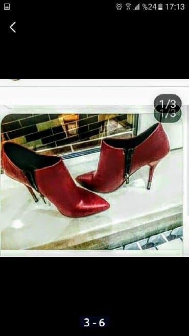 dəri qadın botilyonu: Ölçü: 36, rəng - Narıncı, Yeni — 5