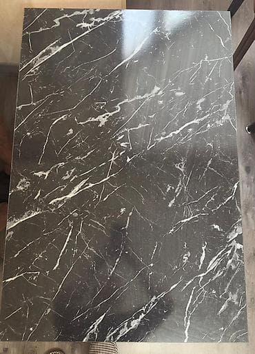 qapı ev: Mebel dəsti – mərmər naxışlı qəhvə/jorurnal masası və TV tumbası — 2